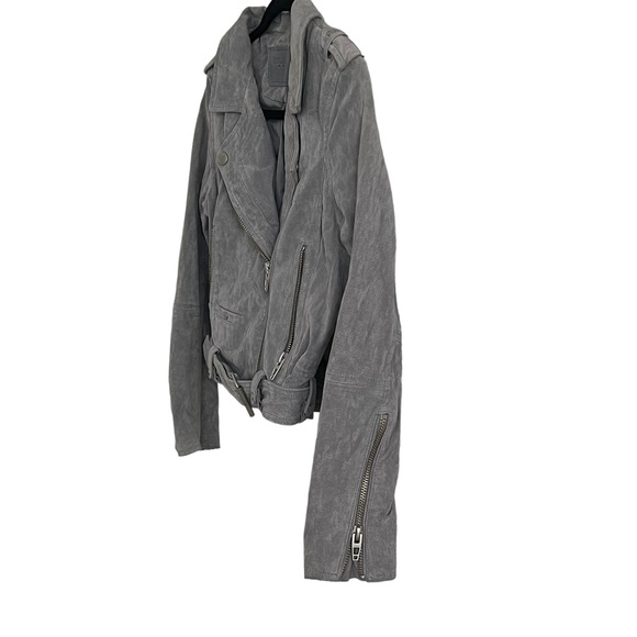 NEW Blank NYC Suede Moto Jacket Gray size Small - Picture 6 of 10